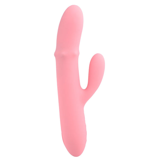 Vibrator rabbit interactiv SVAKOM MORA NEO, cu inel din perle cu 3 funcții de masaj, control prin aplicație, roz