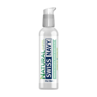 Lubrifiant SWISS NAVY Natural, pe bază de apă, formulă naturală potrivită pentru pielea sensibilă, aromă de aloe vera, 118 ml