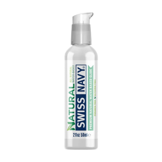 Lubrifiant SWISS NAVY Natural, pe bază de apă, formulă naturală potrivită pentru pielea sensibilă, aromă de aloe vera, 59 ml
