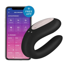 Vibrator SATISFYER - Joy Black, control prin aplicatie, pentru stimulare interna si clitoridiana