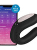 Vibrator SATISFYER - Joy Black, control prin aplicatie, pentru stimulare interna si clitoridiana
