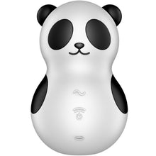 Stimulator Satisfyer - Pocket Panda, pentru stimularea clitorisului, 12 functii de vibratie, alb si negru