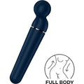 Aparat de masaj Satisfyer - Wand, pentru corp si zonele intime, 10 functii de vibratie, albastru