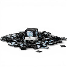 Prezervative SATISFYER Premium Condoms XS, din latex, lubrifiate, design modern, diametru 45 mm, 100 bucăți