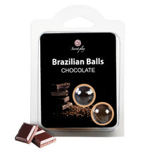 Bile Braziliene - Secret Play Chocolate, ulei de masaj pentru corp si zonele erogene, cu aroma de ciocolata, 1 x 2 bucati