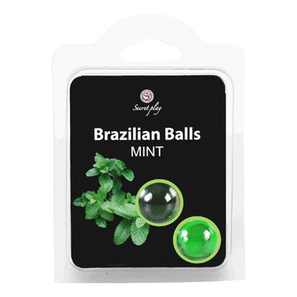 Bile Braziliene - Secret Play Mint, ulei de masaj pentru corp si zonele erogene, cu aroma de menta, 1 x 2 bucati