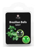 Bile Braziliene - Secret Play Mint, ulei de masaj pentru corp si zonele erogene, cu aroma de menta, 1 x 2 bucati