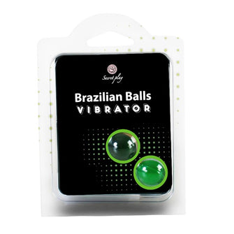 Bile Braziliene - Secret Play Vibrator, ulei de masaj pentru corp si zonele erogene, cu efecte de vibratie, 1 x 2 bucati