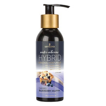 Gel lubrifiant Sensuva - Hybrid Blueberry Muffin, formula hibrida pe baza de apa si silicon, cu aroma de briosa cu afine, 125 ml