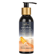 Gel lubrifiant Sensuva - Hybrid Orange, formula hibrida pe baza de apa si silicon, cu aroma de crema de portocale, 125 ml