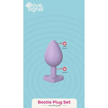 Set plug anal DREAMTOYS Triple Heart Love Signal, 3 dopuri de dimensiuni progresive, diametru 3/3.5/4 cm, bază în forma de inimă, multicolore