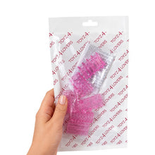 Set manșoane pentru penis TOYZ4LOVERS Pleasure, pentru stimulare intensă și îngroșare, cu 6 tipuri de striații, roz transparent