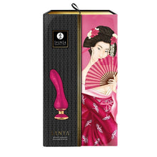 Vibrator Shunga - Sanya Raspberry, cu lumini sincronizate, silentios si discret, 10 functii de vibratie, 18.5 cm, rosu