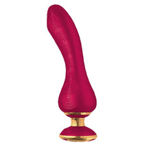 Vibrator Shunga - Sanya Raspberry, cu lumini sincronizate, silentios si discret, 10 functii de vibratie, 18.5 cm, rosu