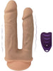 Vibrator dublu SILEX-D 8” - 7” Model 1, pentru dublă penetrare, 10 funcții de vibrație, lungimi 19.5 - 17.5 cm, culoarea pielii
