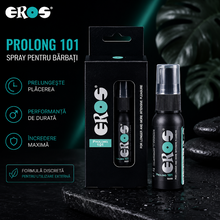 Spray EROS Prolong 101, ajută la întârzierea ejaculării, testat dermatologic, compatibil cu prezervative și lubrifianți, 30 ml