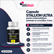 Capsule STALLION ULTRA pentru îmbunătațirea potenței și a erecțiilor, 6 buc
