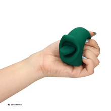 Stimulator clitoris LOVELINE Licking and Vibrating Clitoral Stimulator, cu funcție de simulare sex oral, 20 funcții de vibrație, verde