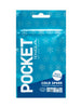 Masturbator de unică folosință TENGA Pocket Cold Spark, cu efect ușor de răcire, din TPE texturat pentru stimulare, alb