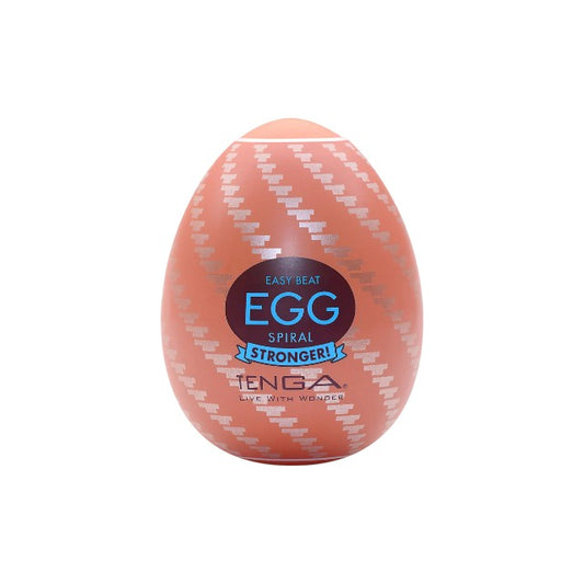 Ou masturbator TENGA Spiral, de unică folosință, cu loțiune inclusă, interior texturat spiralat, material elastic TPE