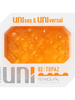 Masturbator manual unisex TENGA Uni Topaz, texturat, de unică folosință, lungime 7.3 cm, diamentru 3.2 cm, portocaliu