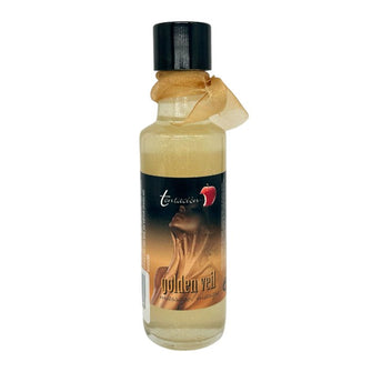 Ulei de masaj TENTACION Golden Veil, formulă specială cu particule strălucitoare aurii, 100 ml