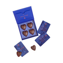 Praline afrodisiace din ciocolată THE OH COLLECTIVE Date Night Bonbons, unisex , 12 cărți de  joc incluse “Adevăr sau Provocare”, cu maca și ginseng, 4 buc (albastră)