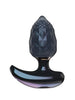 Vibrator anal TINGON A1, cu aplicație, textură geometrică pentru stimulare unică, 12 funcții de vibrație, 5 viteze, gri cu negru