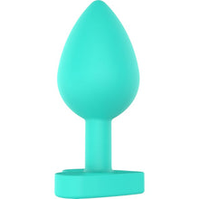 Plug anal TOYJOY Anal Play Booty Sweethearts, cu mesaj „Your Ass is Mine” pe baza în formă de inimă, diametru 3.5 cm, verde