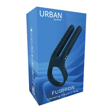 Inel vibrator pentru penis TOYJOY FUSHION Vibrating Couple C-Ring, 10 funcții de vibrație, rezistent la apă IPX7, albastru