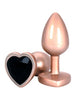 Plug anal TOYJOY Time to Shine, din aluminiu, cu bază în formă de inimă, lungime 7 cm, diametru 2.6 cm, culoare auriu (10673)