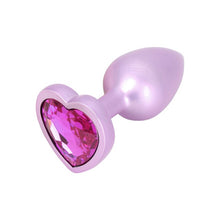 Plug anal TOYJOY Time to Shine, din aluminiu, cu bază în formă de inimă, lungime 7 cm, diametru 2.6 cm, culoare roz (10673P)