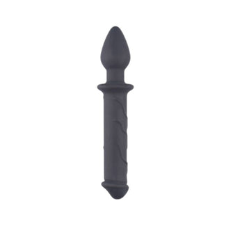 Dildo cu plug anal TOYZ4LOVERS Couple Love, din silicon hipoalergenic, lungime 22.5 cm, diametru 4 cm, negru