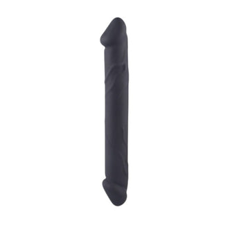 Dildo cu două capete TOYZ4LOVERS Double Joy, din silicon hipoalergenic, lungime 23 cm, diametru 3 cm, negru