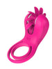 Inel vibrator pentru penis TOYZ4LOVERS Elys Mind Blower, cu limbi rotative pentru stimularea clitorisului, 9 funcții de vibrație, roz
