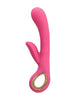 Vibrator rabbit TOYZ4LOVERS Handy Petal Grip, pentru clitoris și punctul G, 10 funcții de vibrație, 18.8 cm, roz cu auriu