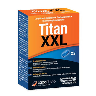 Capsule TITAN XXL, LaboPhyto, erectie puternica si stimulare libidou si dorinta sexuala, 2 capsule