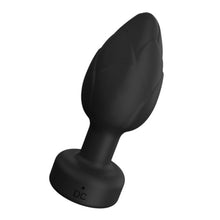 Vibrator anal TOOSH Light Up Vibrating Butt Plug, cu telecomandă, led multicolor, 10 funcții de vibrație, din silicon, 7.6 cm inserabili, negru