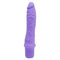 Vibrator TOYJOY Get Real - Classic Large Vibrator, din silicon, 7 funcții de vibrație, rezistent la apă, 24.9 cm, mov