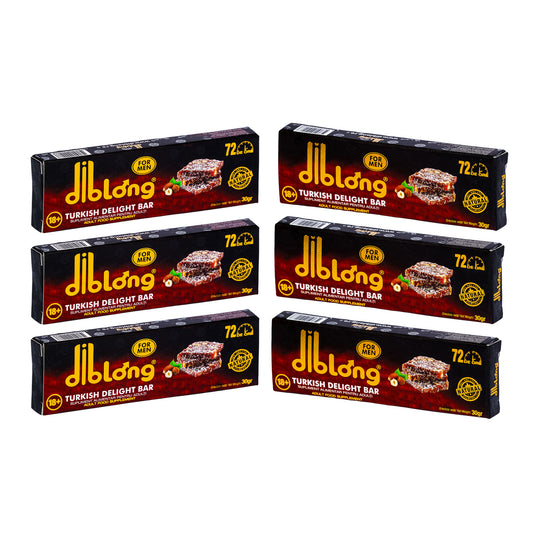 Set 6 afrodisiace baton premium, DIBLONG - TURKISH DELIGHT BAR, pentru potenta, erectie, intarziere ejaculare si cresterea libidoului barbatilor, 100% natural, 180 gr
