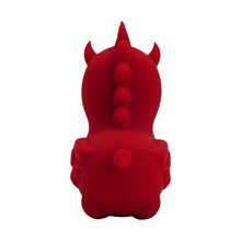 Stimulator clitoris UNIHORN Blaze Diablo, în formă de unicorn cu coarne de diavol, 10 funcții de vibrație, 10 funcții de mișcare, roșu