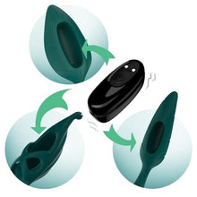 Vibrator clitoris URBAN SKY Female Vibrator and Sleeves Set, cu 3 huse detașabile, 9 funcții de vibrație, rezistent la apă, negru cu verde