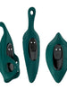 Vibrator clitoris URBAN SKY Female Vibrator and Sleeves Set, cu 3 huse detașabile, 9 funcții de vibrație, rezistent la apă, negru cu verde