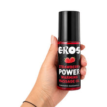 Ulei de masaj EROS Power Warming, cu efect de încalzire, aromă Căpșuni, 100 ml