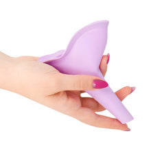 Urinal portabil INTIMICHIC Kibi Portable Urinal, cupă pentru urinare de unică folosință, material TPE flexibil, mov