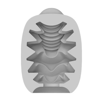 Masturbator 2 în 1 VIBEGGS Candy Curves, efect autolubrifiant, vibrator bullet inclus, utilizat și ca stimulator clitoris, gri