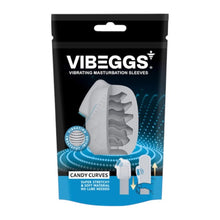 Masturbator 2 în 1 VIBEGGS Candy Curves, efect autolubrifiant, vibrator bullet inclus, utilizat și ca stimulator clitoris, gri