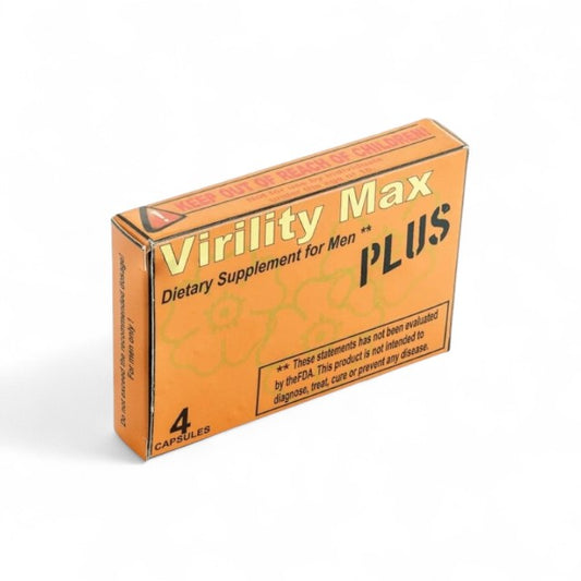 Capsule VIRILITY MAX PLUS, pentru erecții puternice și de durată, formulă naturală cu ginseng, 4 bucăți
