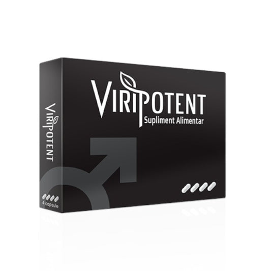 Capsule VIRIPOTENT, pentru potență, erecții puternice, întârzierea ejaculării și libido, formulă 100% naturală, 4 buc