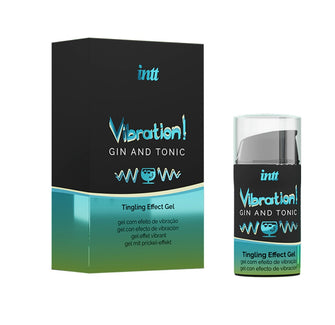 Gel INTT Vibration! Gin & Tonic, pentru stimulare si excitare, senzatie vibranta, Unisex, 15 ml